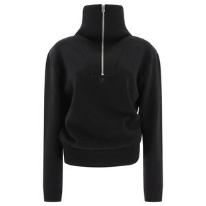 Elegant Long Sleeve Trucker Half-Zip Sweater